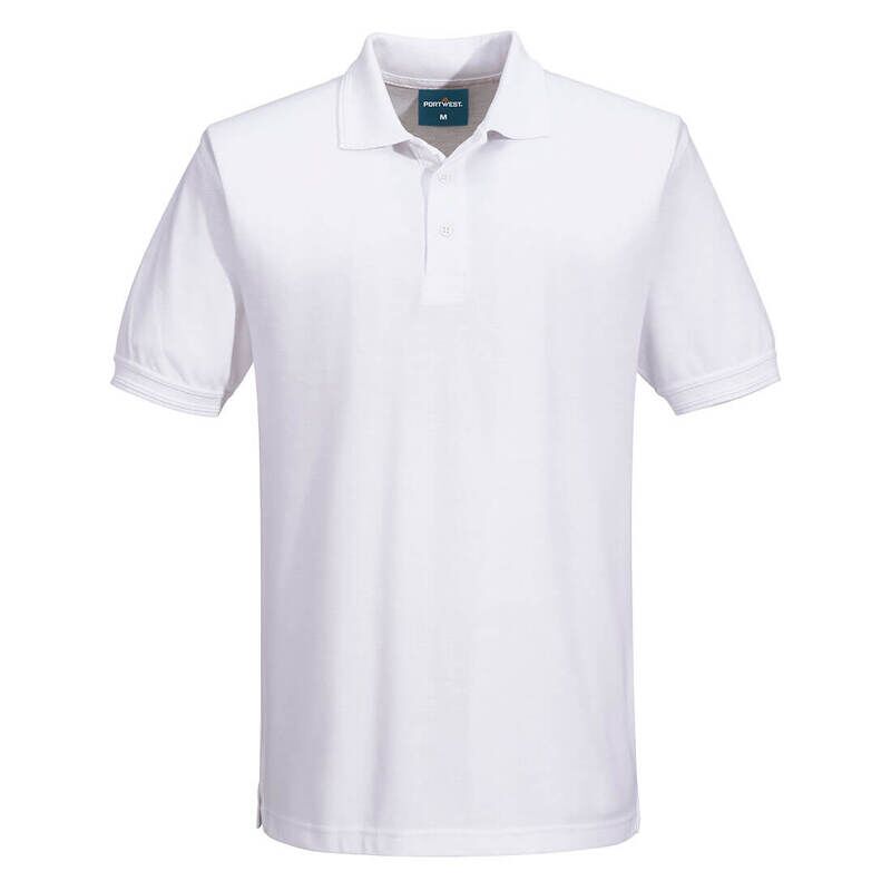 Portwest Naples Polo-Shirt (White / S / Regular Fit)