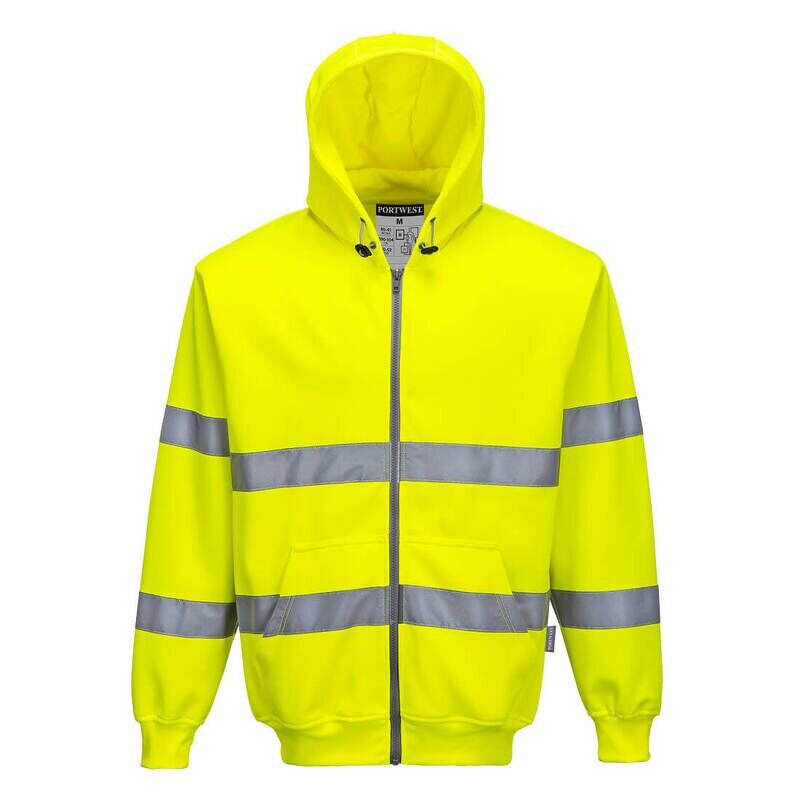 Portwest Hi-Vis Zipped Hoodie (Yellow / XXXL / R)