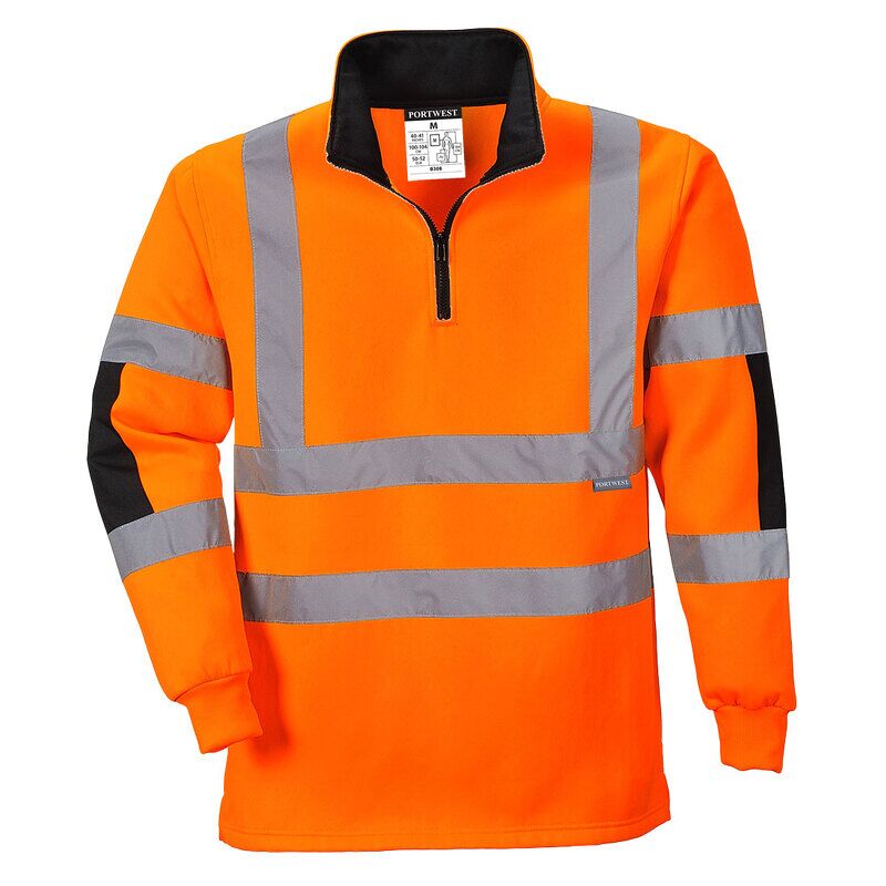 Portwest Xenon Hi-Vis Rugby Shirt (Orange / XXL / R)