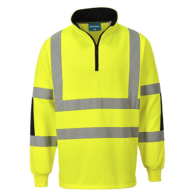 Portwest Xenon Hi-Vis Rugby Shirt (Yellow / 4XL / R)