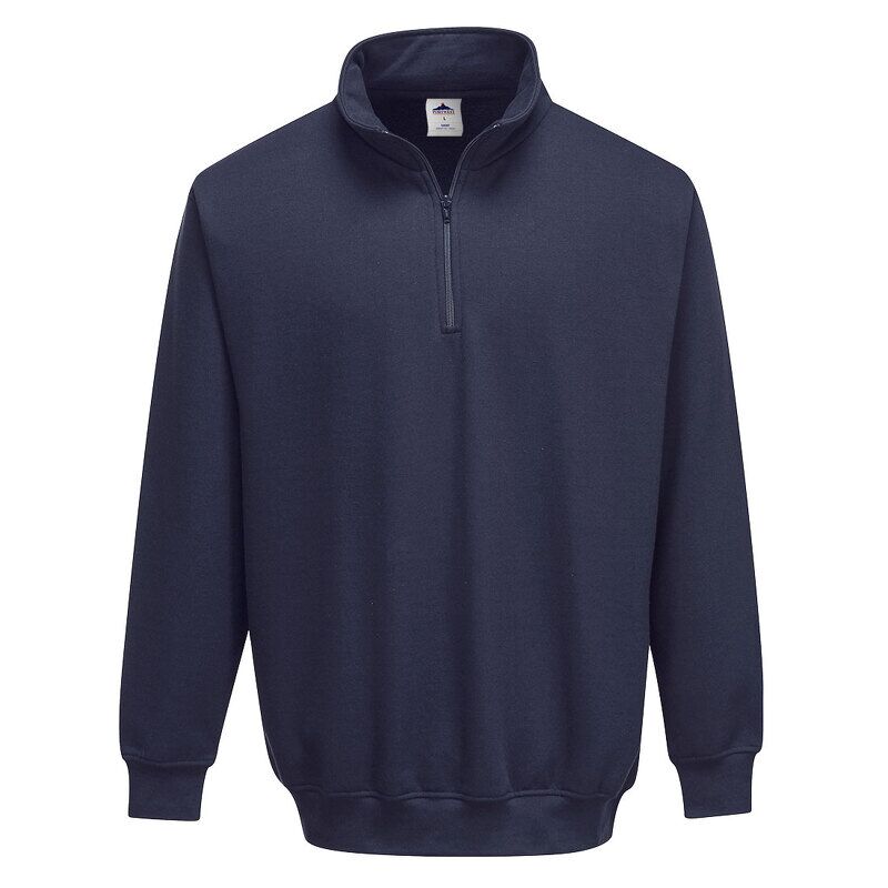 Portwest Sorrento Zip Neck Sweatshirt (Navy / XL / Regular Fit)