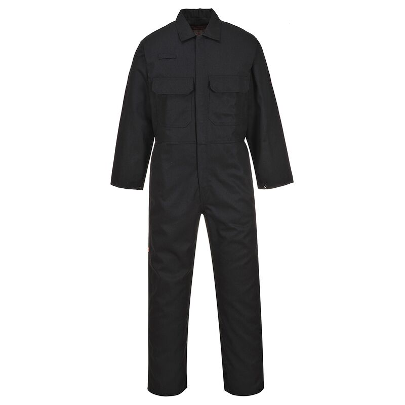 Portwest Bizweld Flame Resistant Coverall (Black Tall / M / Tall Fit)