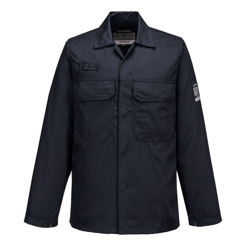 Portwest Bizweld Work Flame Resistant Jacket (Navy / XL / Regular Fit)