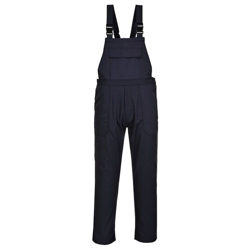 Portwest Bizweld Work Flame Resistant Bib and Brace (Navy / XXL / Regular Fit)