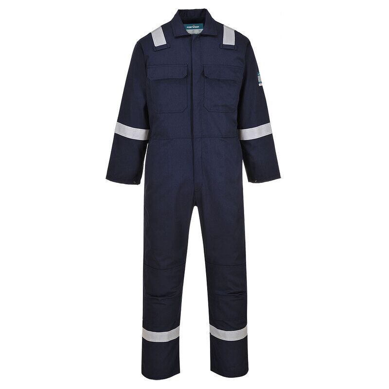 Portwest Bizweld Work Flame Resistant Coverall (Navy / L / Tall Fit)