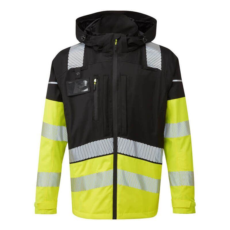 Portwest Ultimate Modular Hi-Vis 3-in-1 Rain Jacket (Yellow/Black / XL / Regular Fit)