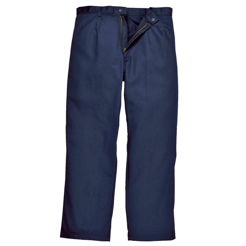 Portwest Bizweld Work Flame Resistant Trousers (Navy / M / Regular Fit)