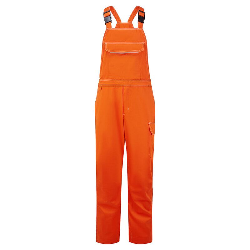 Portwest Bizweld Work Flame Resistant Bib and Brace (Orange / L / Regular Fit)