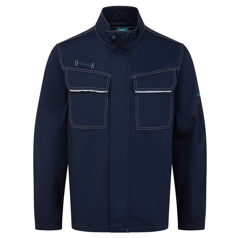 Portwest Bizweld Work Flame Resistant Jacket (Navy / 5XL / Regular Fit)