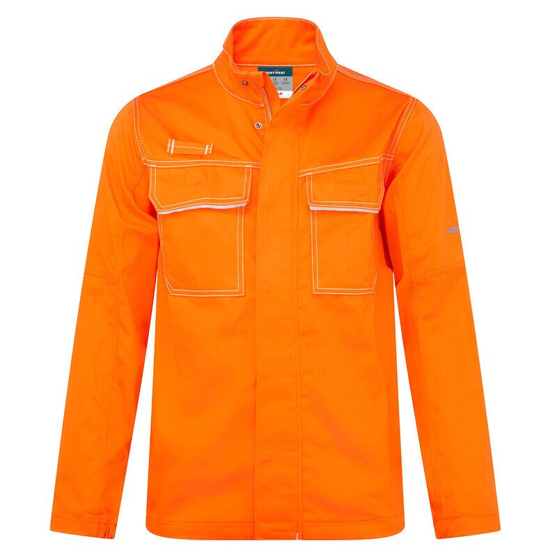 Portwest Bizweld Work Flame Resistant Jacket (Orange / XL / Regular Fit)