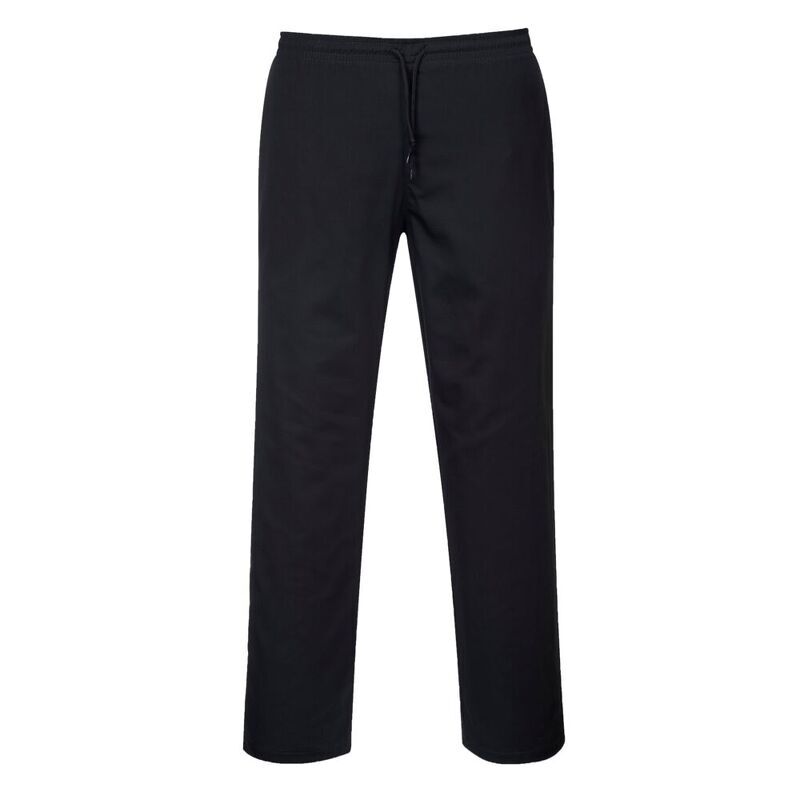 Portwest Chefs Drawstring Trousers (Black Short / XXL / Short Fit)