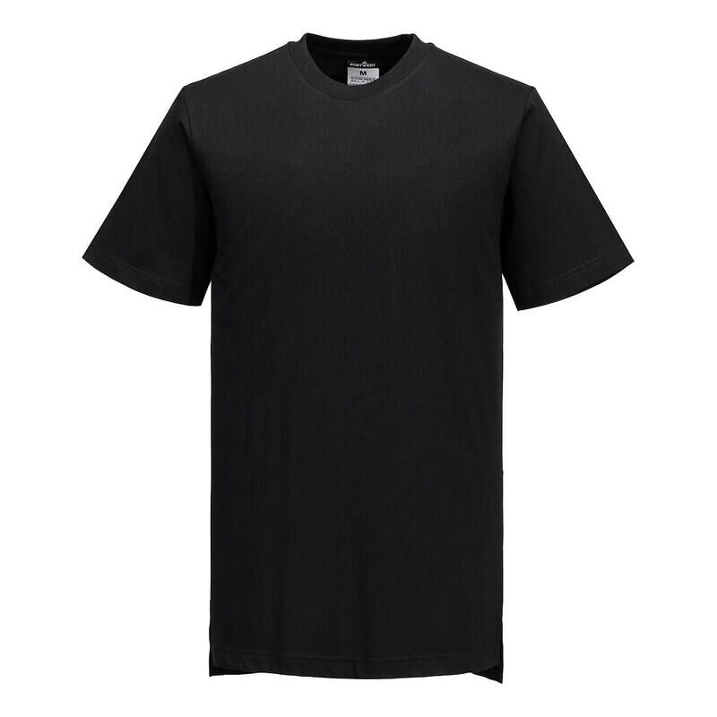 Portwest Cotton MeshAir Pro T-Shirt Short Sleeve  (Black / XXL / Regular Fit)