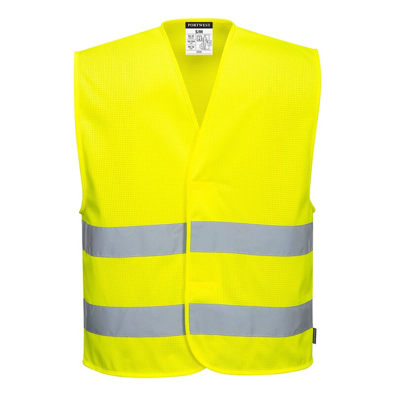 Portwest Hi-Vis Mesh Two Band Vest (Yellow / 4X/5X / R)