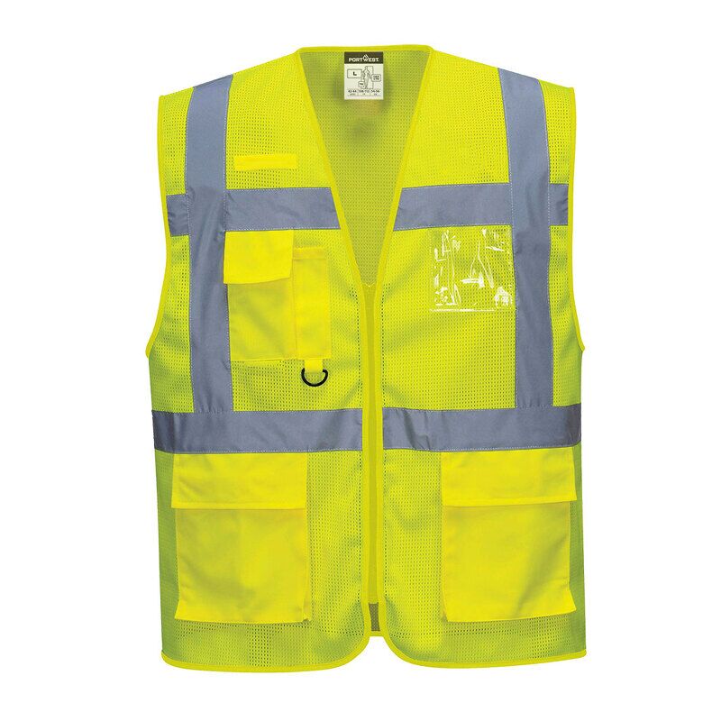 Portwest Athens Hi-Vis Mesh Executive Vest (Yellow / XS / R)