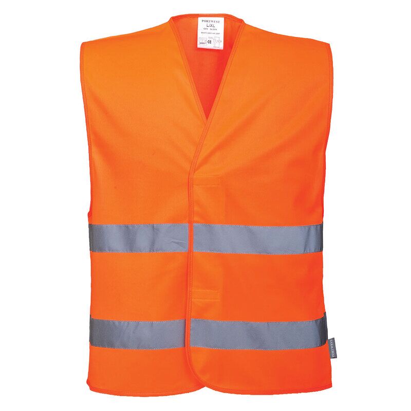 Hi-Vis Two Band Vest (Orange / SM / Regular Fit)