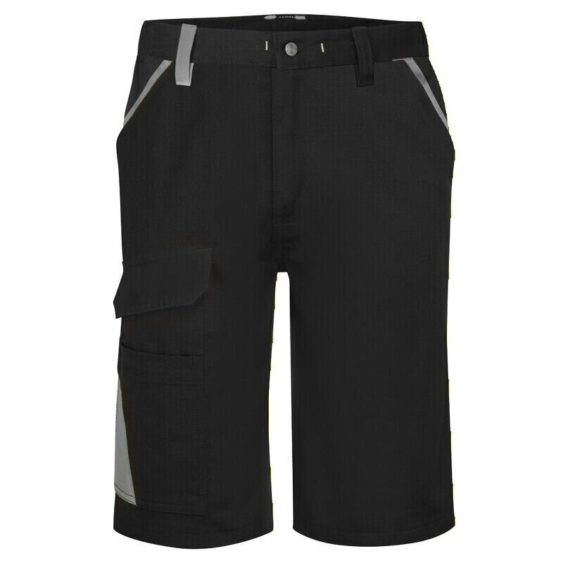 Portwest WX1 Two Tone Cotton Shorts (Black/Grey / 30 / Regular Fit)