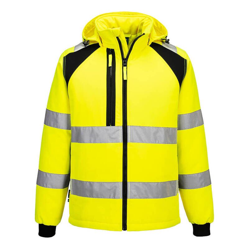 Portwest WX2 Eco Hi-Vis 2 Layer Padded Softshell Jacket (Yellow/Black / XXXL / Regular Fit)