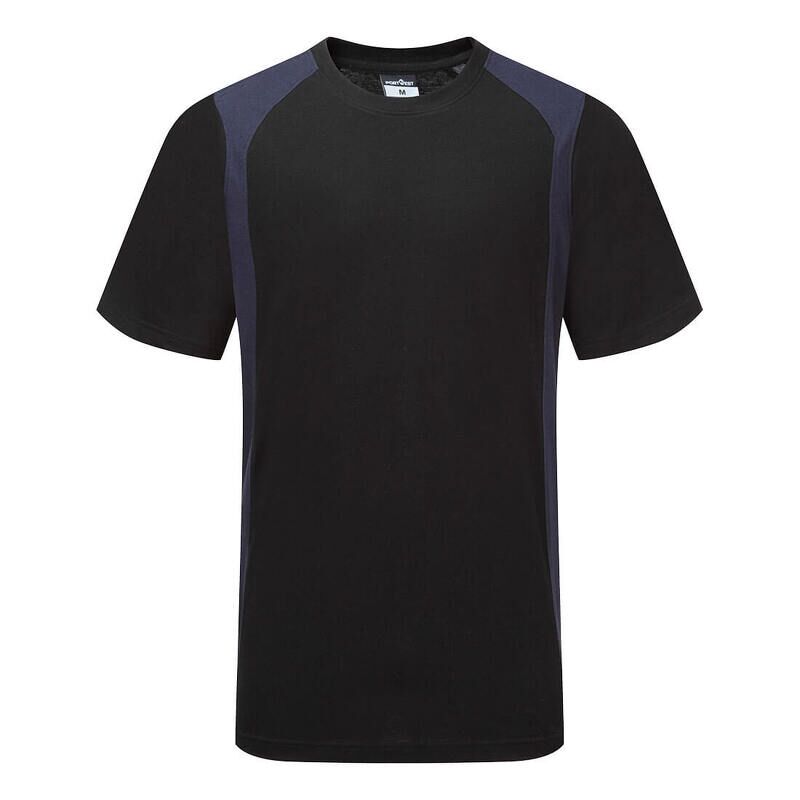 Portwest WX2 Short Sleeved T-Shirt (Black/Navy / XL / Regular Fit)
