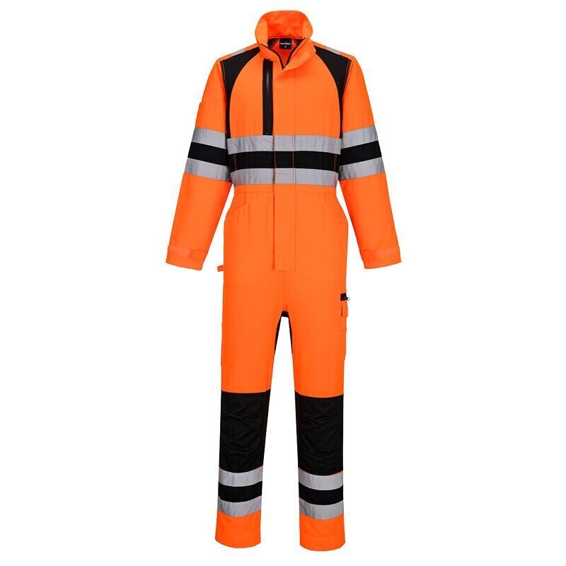 Portwest WX2 Eco Hi-Vis Coverall (Orange/Black / S / Regular Fit)
