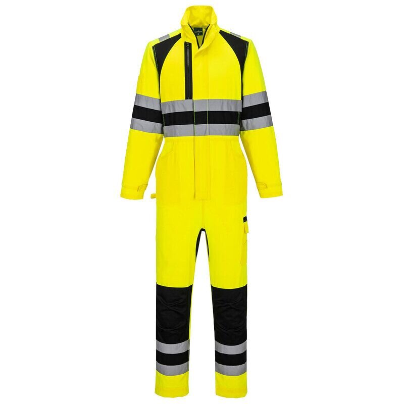 Portwest WX2 Eco Hi-Vis Coverall (Yellow/Black / L / Regular Fit)