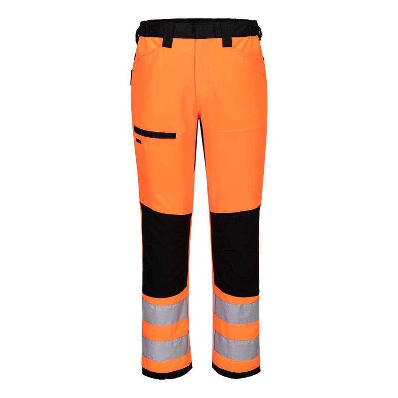 Portwest WX2 Eco Hi-Vis Class 2 Service Trousers (Orange/Black / 28 / Regular Fit)