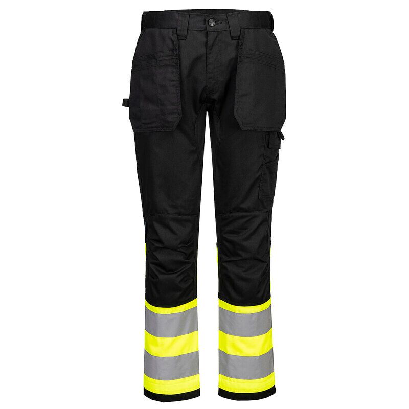 Portwest WX2 Eco Hi-Vis Holster Trousers Class 1 (Yellow/Black / 44 / Regular Fit)