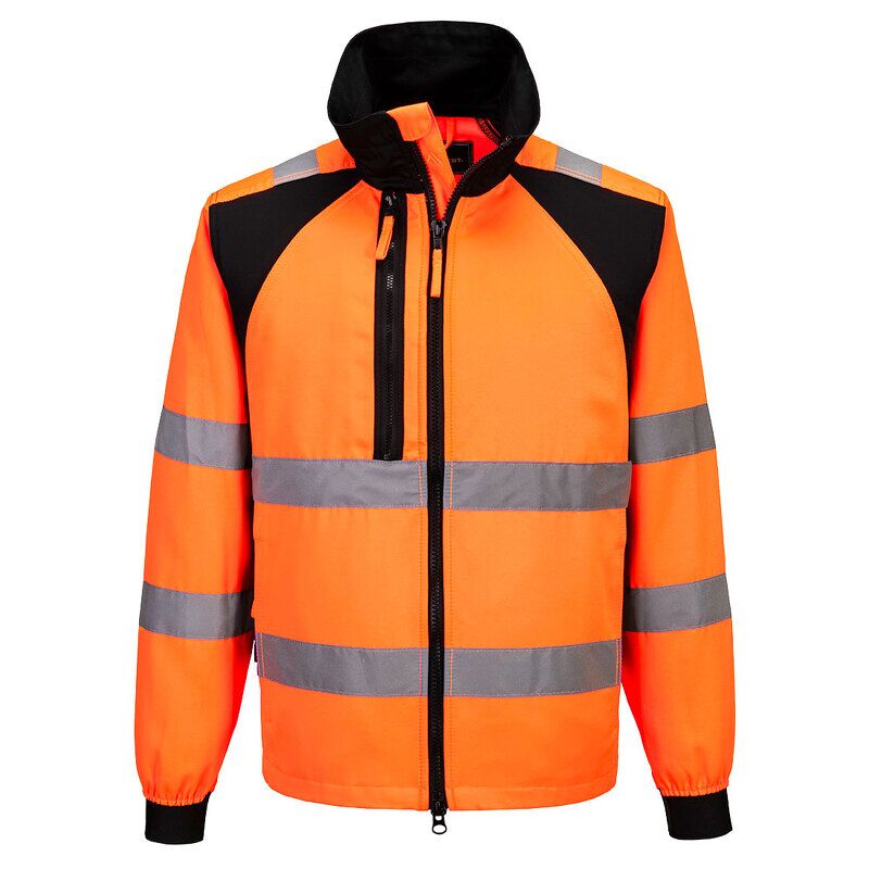 Portwest WX2 Eco Hi-Vis Work Jacket (Orange/Black / XXXL / Regular Fit)