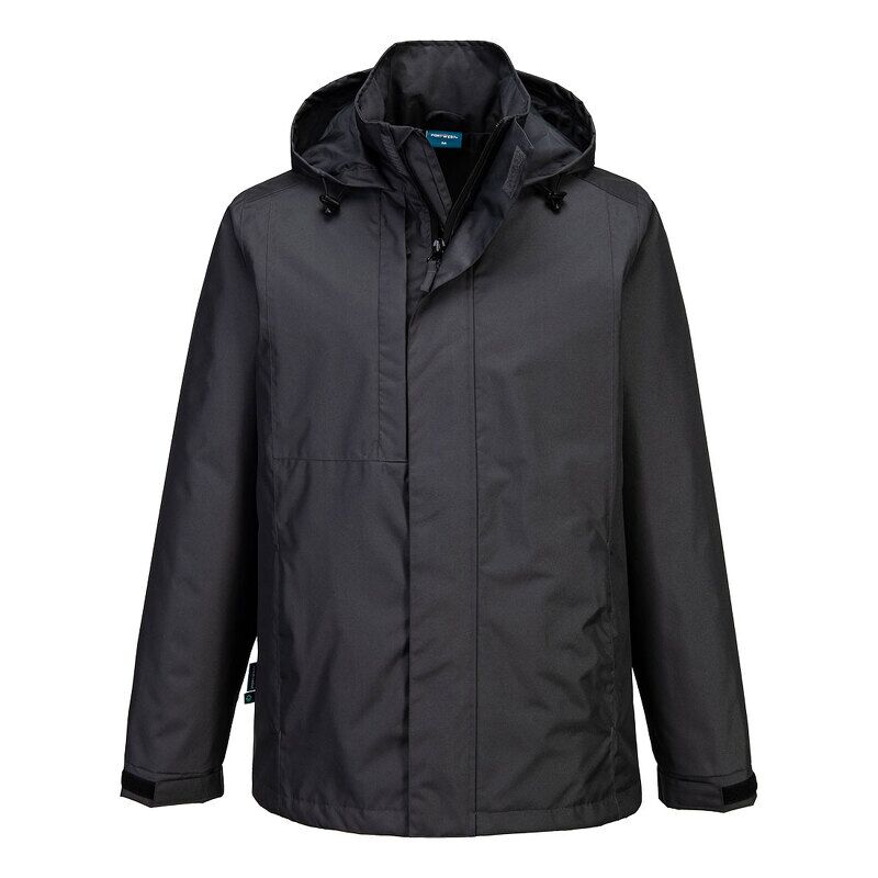Portwest WX2 Eco Rain Jacket (Metal Grey / M / Regular Fit)