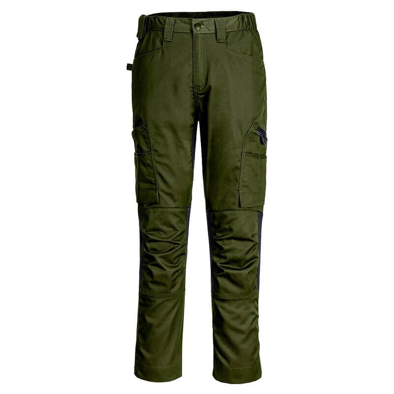 Portwest WX2 Eco Stretch Trade Trousers (Olive Green / 30 / Regular Fit)