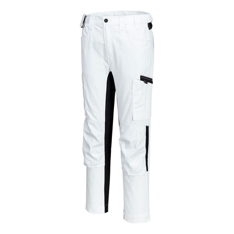 Portwest WX2 Eco Stretch Trade Trousers (White / 36 / Regular Fit)