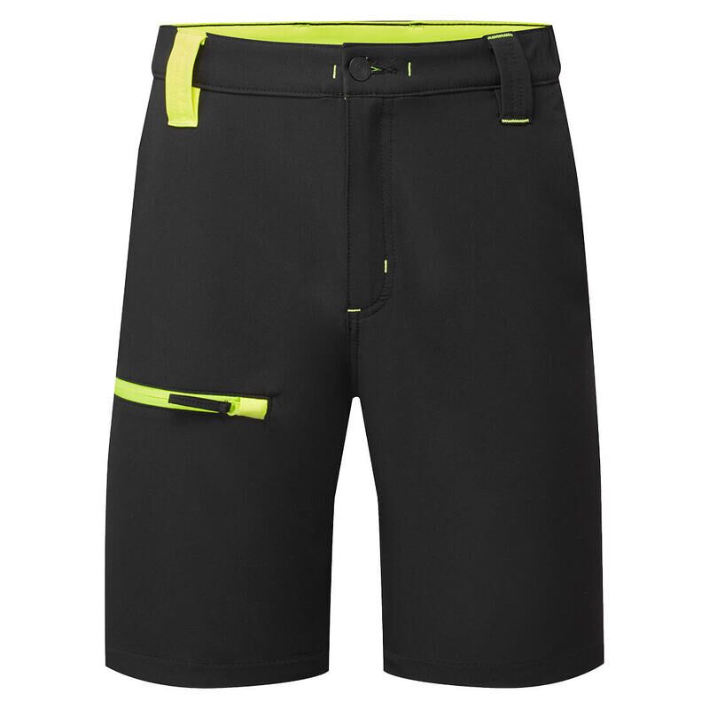 Portwest WX2 Eco Stretch Shorts (Black/Yellow / 42)