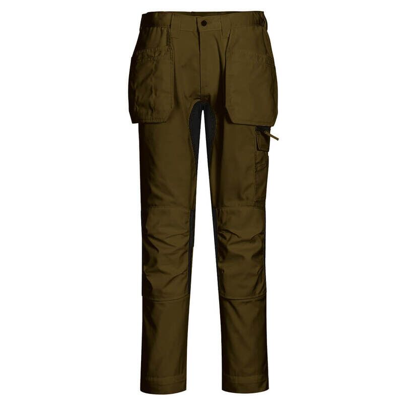 Portwest WX2 Eco Stretch Holster Trousers (Olive Green / 30 / Regular Fit)