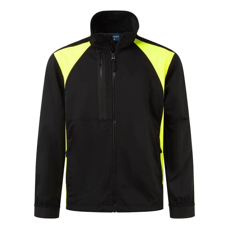 Portwest WX2 Eco Stretch Work Jacket (Black/Yellow / M)
