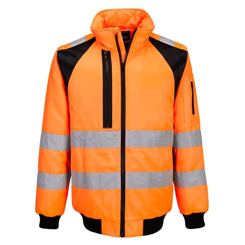 Portwest WX2 Hi-Vis 2-in-1 Pilot Jacket (Orange/Black / 4XL / Regular Fit)