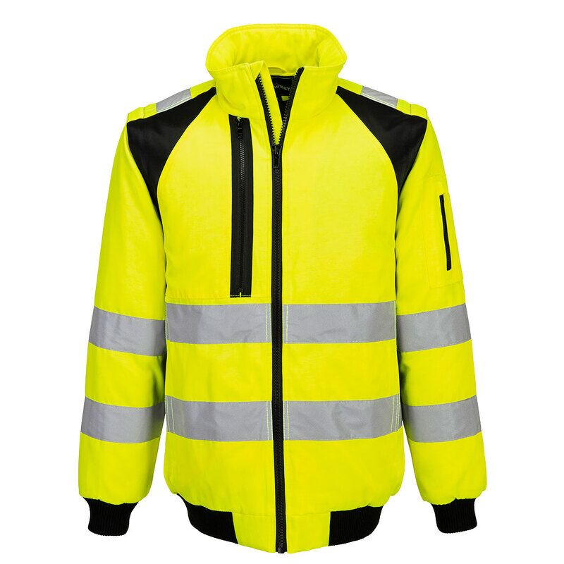 Portwest WX2 Hi-Vis 2-in-1 Pilot Jacket (Yellow/Black / L / Regular Fit)