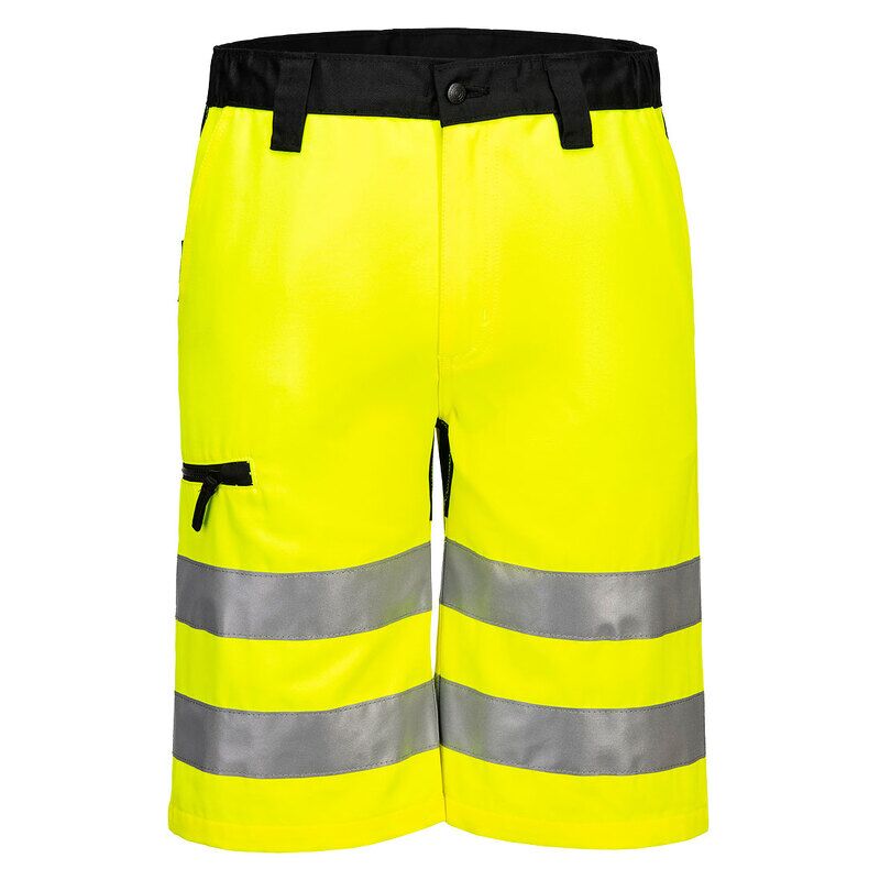 Portwest WX2 Eco Hi-Vis Shorts (Yellow/Black / 32 / Regular Fit)