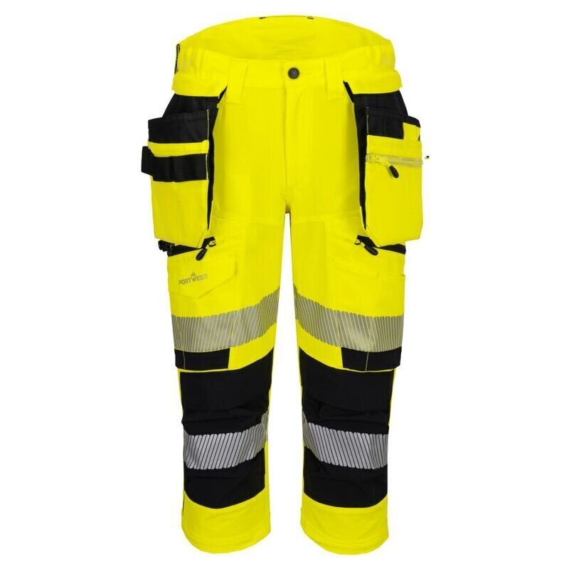Portwest DX4 Hi-Vis Pirate Pant (Yellow/Black / 41 / Regular Fit)