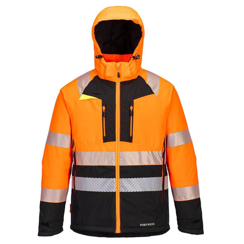 Portwest DX4 Hi-Vis Class 2 Winter Jacket (Orange/Black / L / Regular Fit)