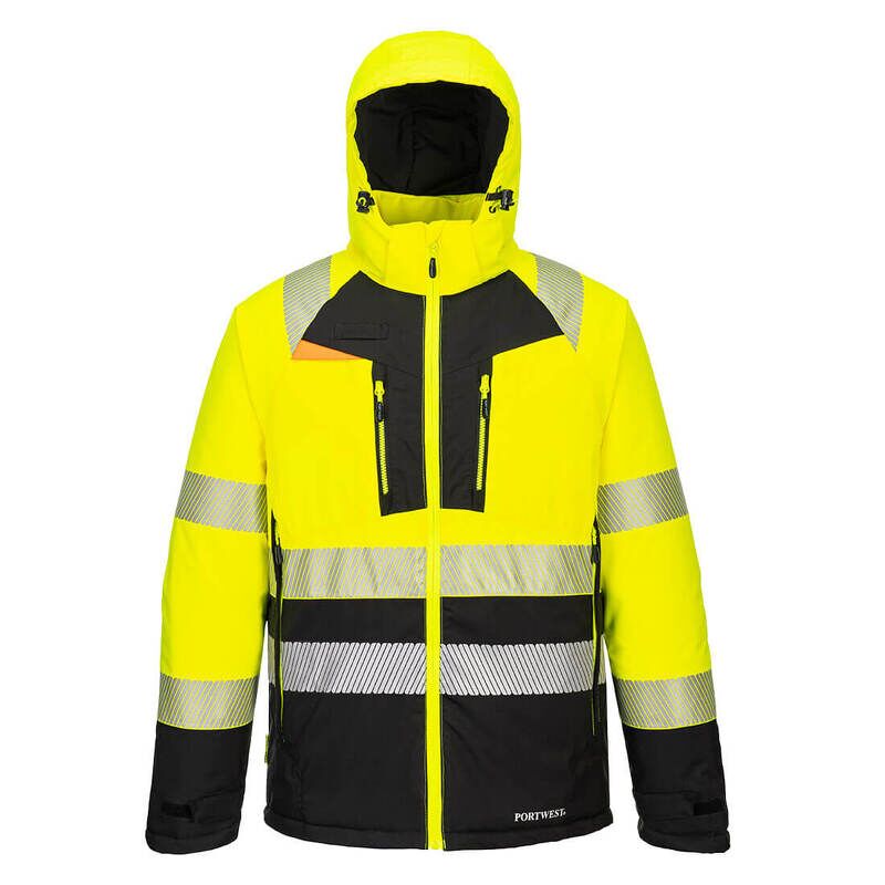 Portwest DX4 Hi-Vis Class 2 Winter Jacket (Yellow/Black / XXXL / Regular Fit)
