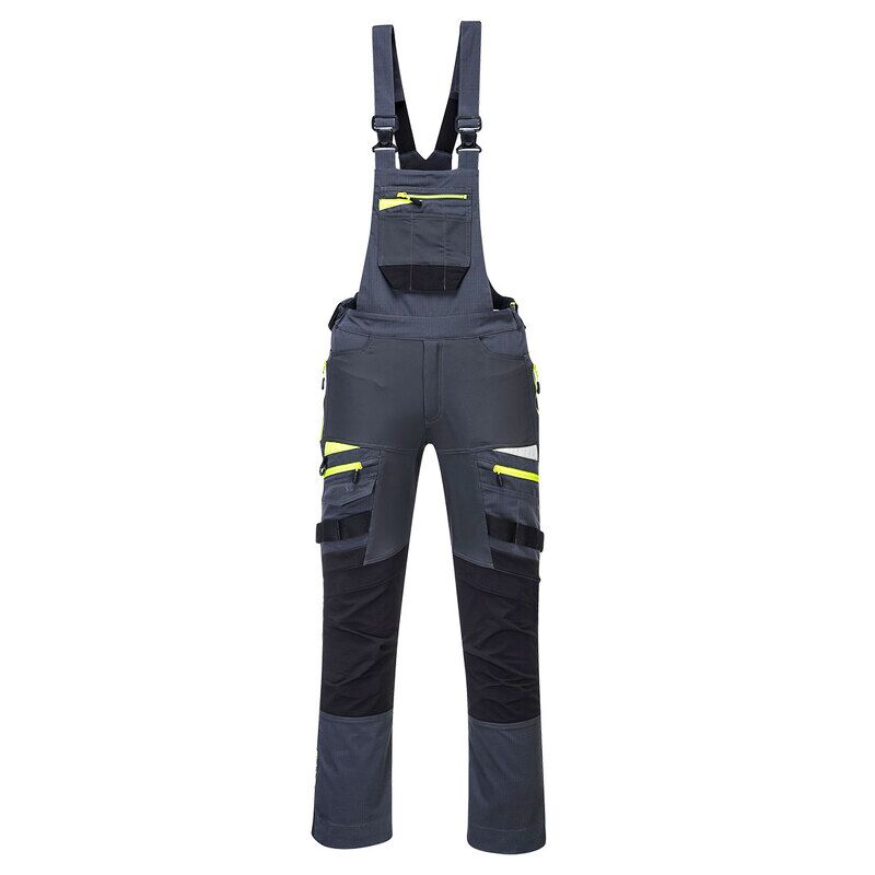 Portwest DX4 Work Bib and Brace (Metal Grey / XL / Regular Fit)