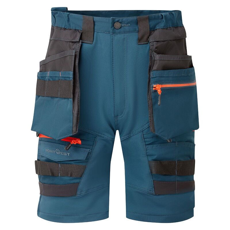 Portwest DX4 Detachable Holster Pocket Shorts (Metro Blue / 34 / R)