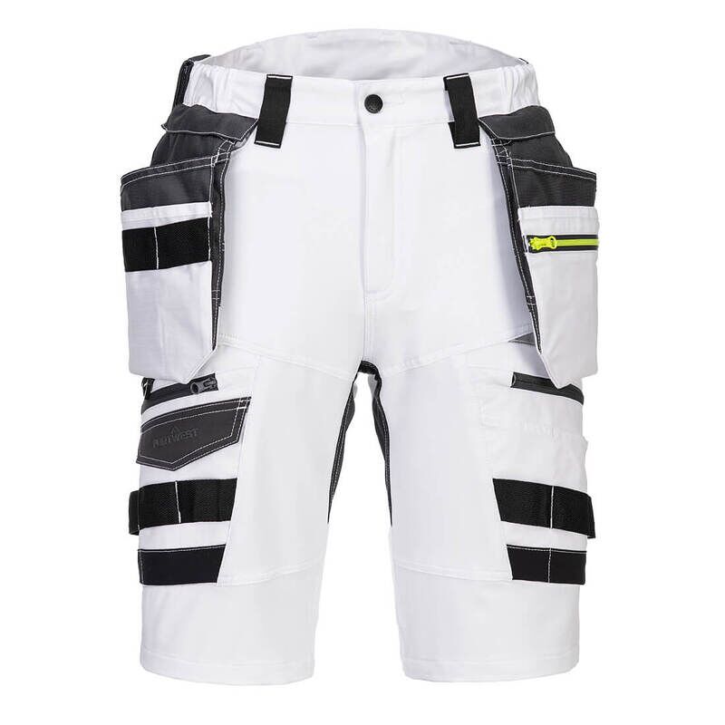 Portwest DX4 Detachable Holster Pocket Shorts (White / 44 / R)