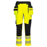 Portwest DX4 Hi-Vis Craft Trousers (Yellow/Black / 42 / Regular Fit)