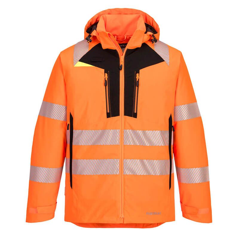 Portwest DX4 Hi-Vis Winter Jacket (Orange/Black / M / Regular Fit)