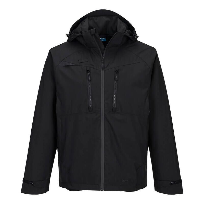 Portwest DX4 Rain Jacket (All Black / XXXL / Regular Fit)