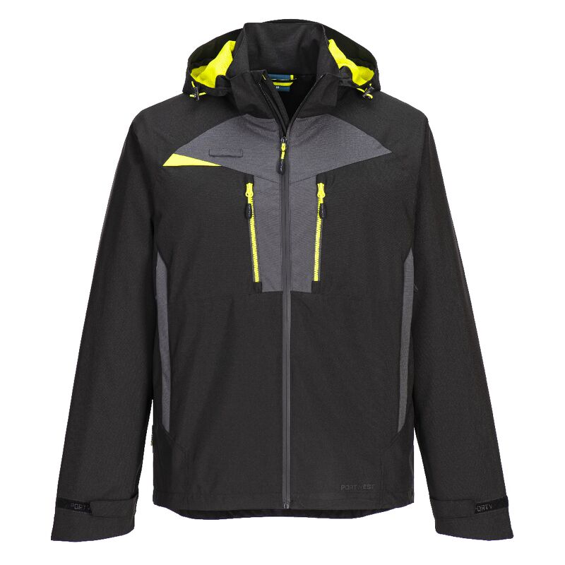 Portwest DX4 Rain Jacket (Black / M / Regular Fit)