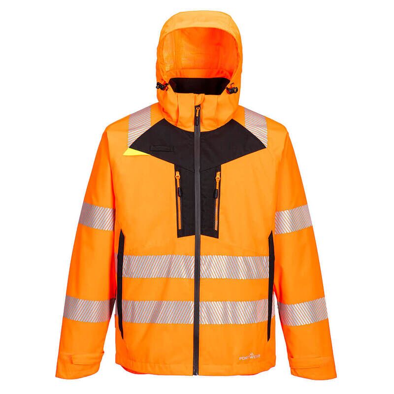 Portwest DX4 Hi-Vis 4-in-1 Jacket (Orange/Black / XL / Regular Fit)
