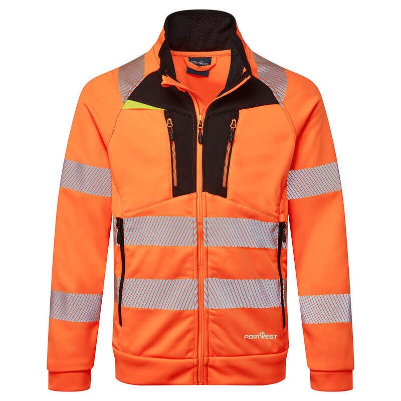 Portwest DX4 Hi-Vis Funnel Neck Sweatshirt (Orange/Black / XL / R)