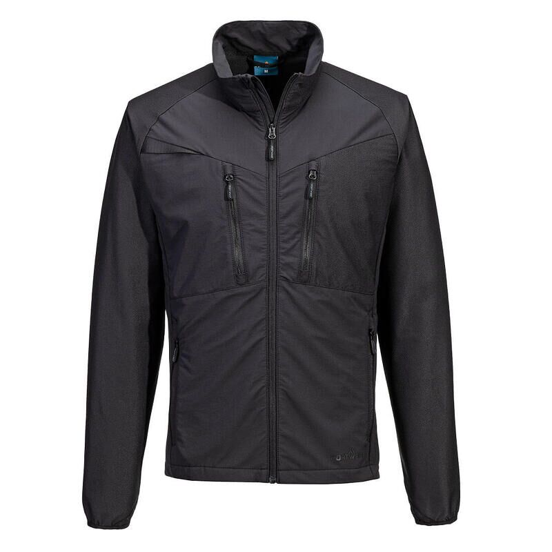 Portwest DX4 Zip Lightweight Mid Layer (All Black / S / R)