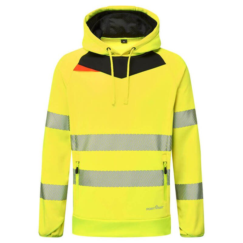 Portwest DX4 Hi-Vis Overhead Hoodie (Yellow/Black / L / R)